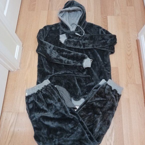 2 Piece Heavy Sweatsuit with Lining Joggers/Pullover Hoodie size L - Picture 4 of 5